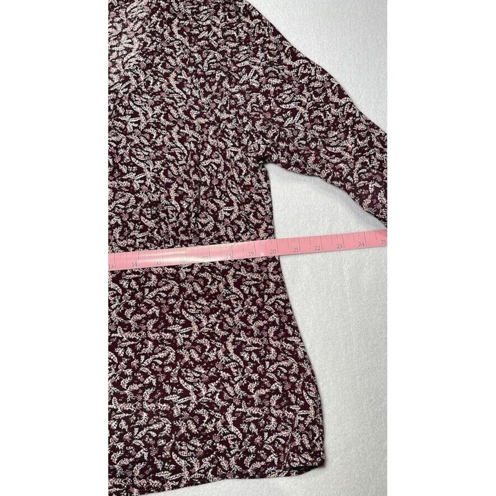 Loft Top ‎ Blouse Women Large Multicolor Floral Lightweight  Long Sleeve Buttons - Picture 7 of 10